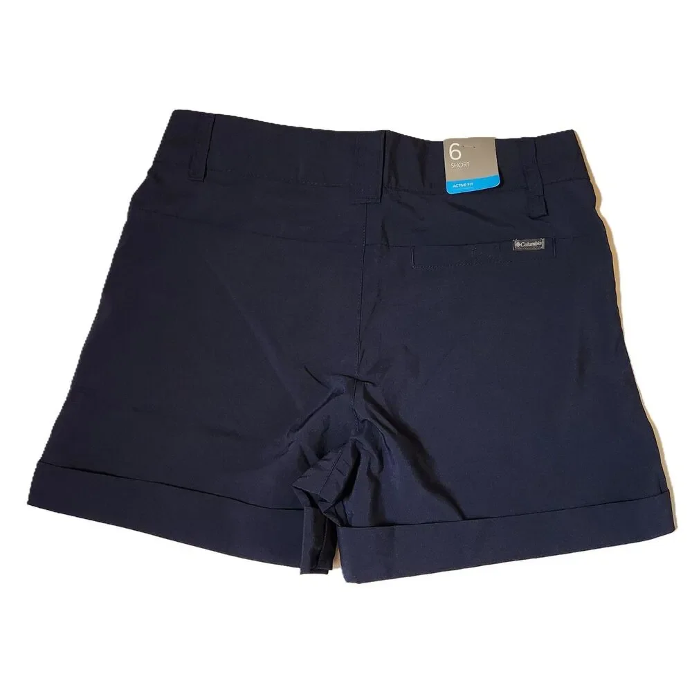 Columbia Silver Ridge Utility Shorts Women’s 6 Navy Omni‑Wick